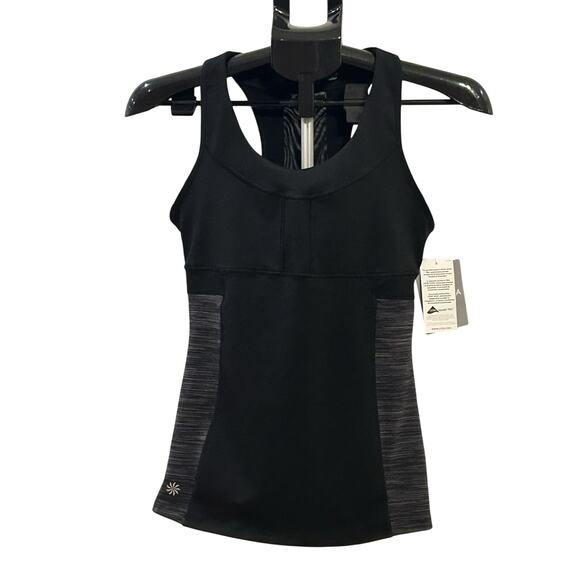 NWT Athleta Black/Gray Lycra Tank Top Women's size S - Picture 1 of 5